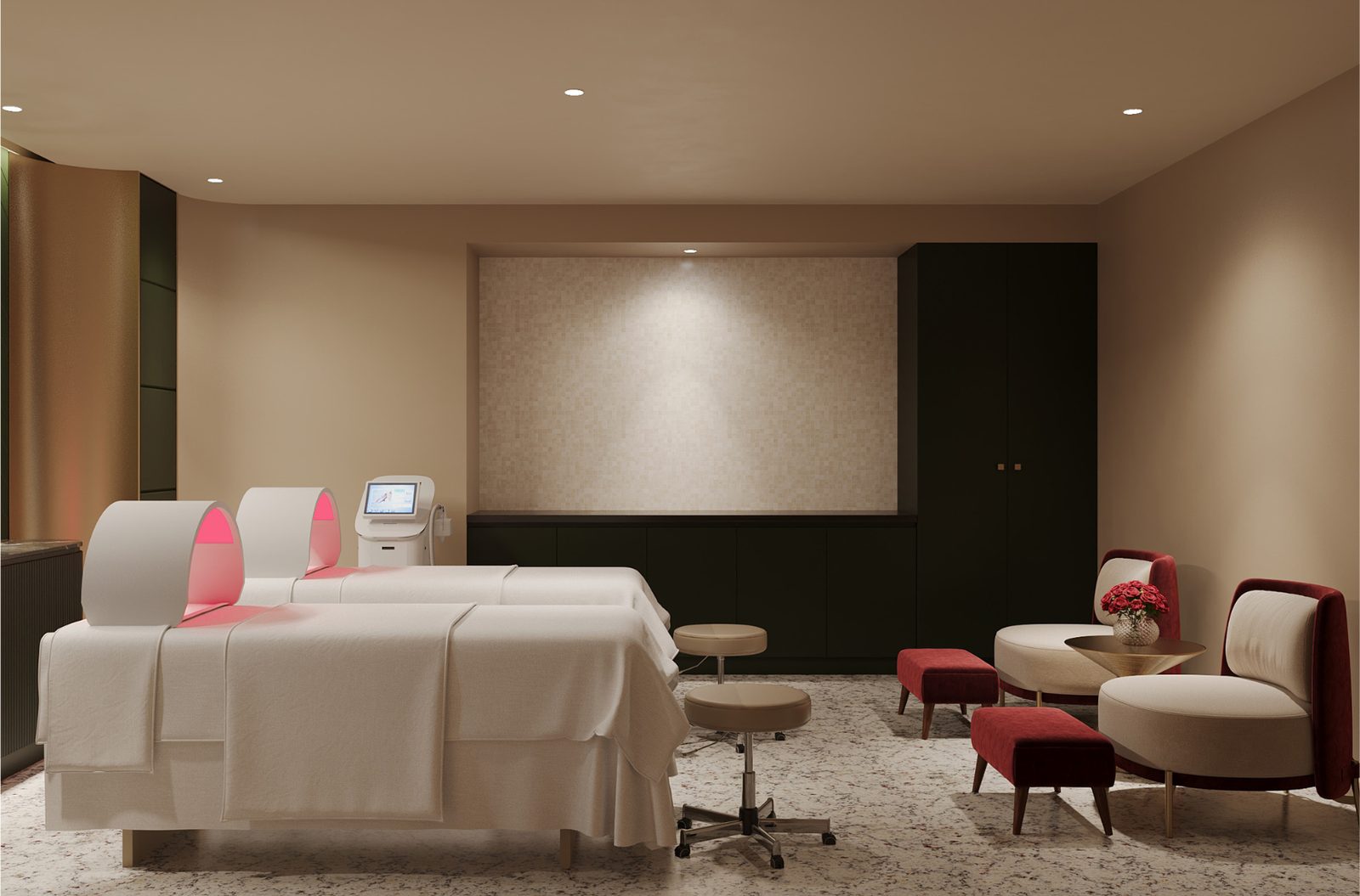 Phòng điều trị trang bị công nghệ tại Bombit Clinic